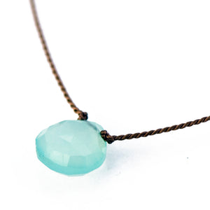 Blue Chalcedony Teardrop Necklace: harmony