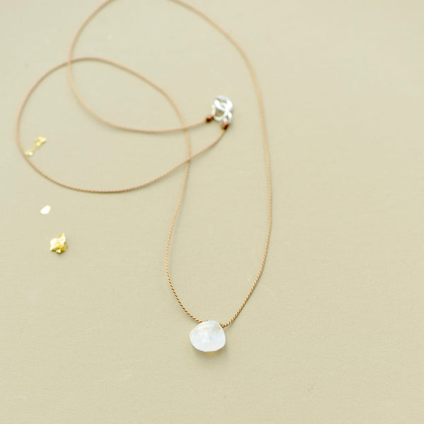 Moonstone Teardrop Necklace: passion