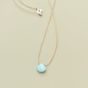 Amazonite Teardrop Necklace: adventure