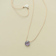Amethyst Teardrop Necklace: wisdom