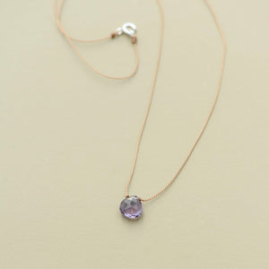 Amethyst Teardrop Necklace: wisdom