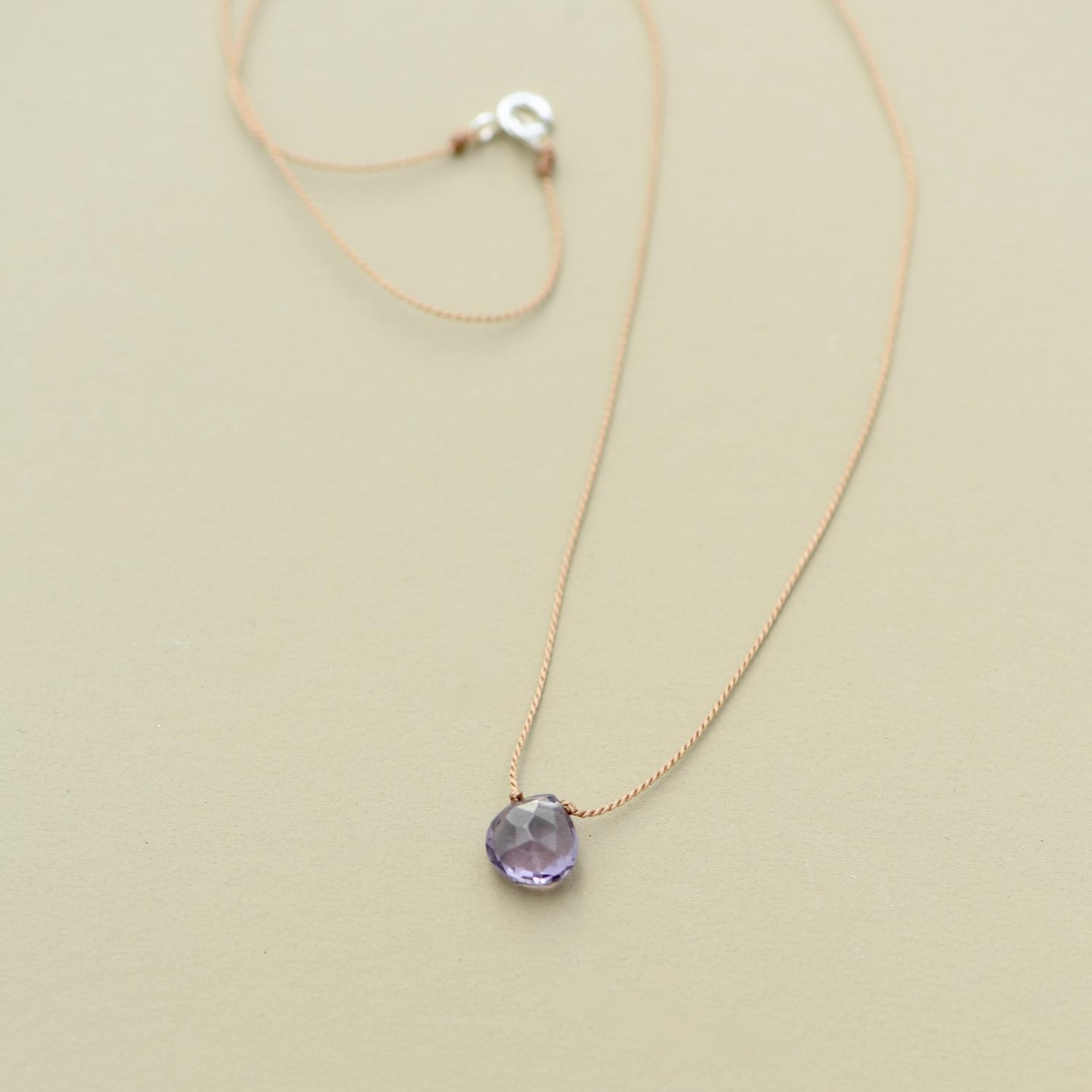 Amethyst Teardrop Necklace: wisdom