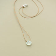 Prehnite Teardrop Necklace: intuition