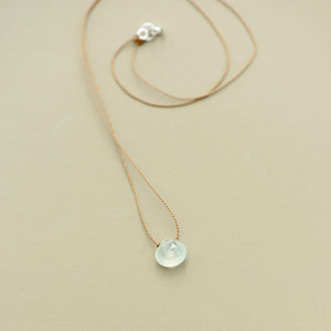 Prehnite Teardrop Necklace: intuition