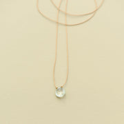 Green Amethyst Teardrop Necklace: protection
