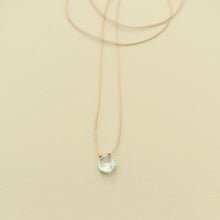Load image into Gallery viewer, Green Amethyst Teardrop Necklace: protection
