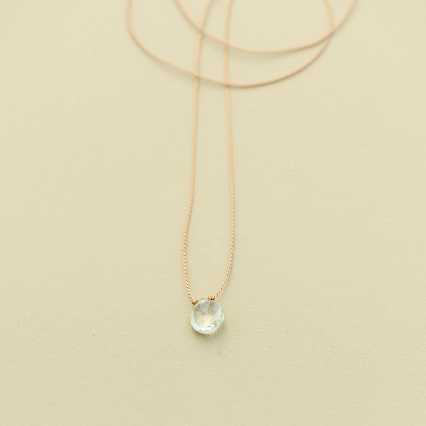 Green Amethyst Teardrop Necklace: protection