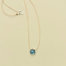 Load image into Gallery viewer, London Blue Topaz Teardrop Necklace: true love
