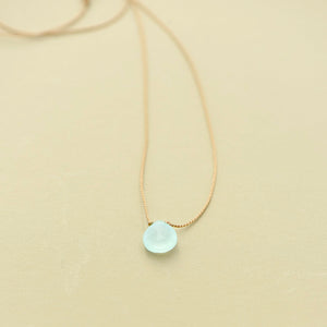 Blue Chalcedony Teardrop Necklace: harmony