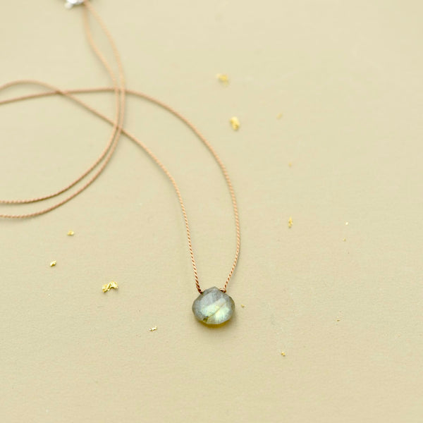 Labradorite Teardrop Necklace: power