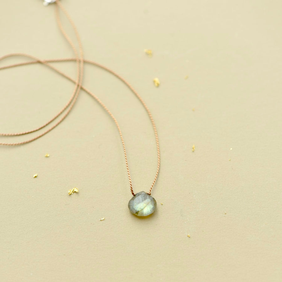 Labradorite Teardrop Necklace: power