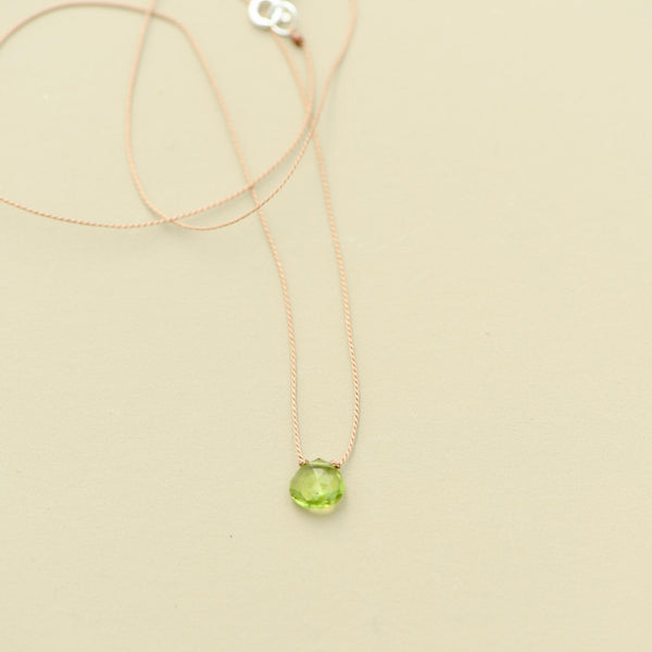 Peridot Teardrop Necklace: prosperity