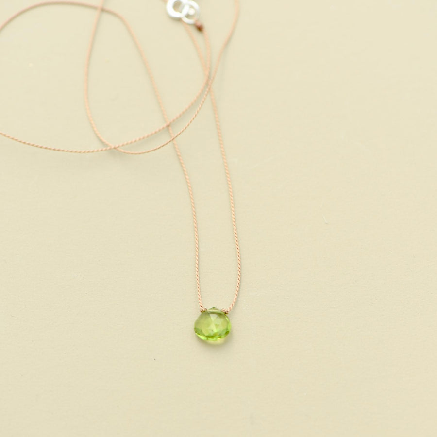 Peridot Teardrop Necklace: prosperity