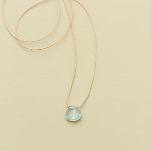 Aquamarine Teardrop Necklace: healing