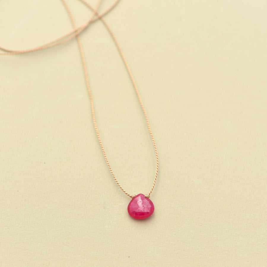 Ruby Teardrop Necklace: vitality
