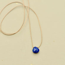 Load image into Gallery viewer, Lapis Teardrop Necklace: confidence
