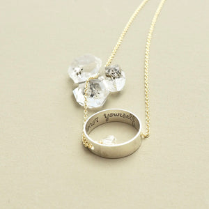 "Honor Yourself" Herkimer Diamond Necklace