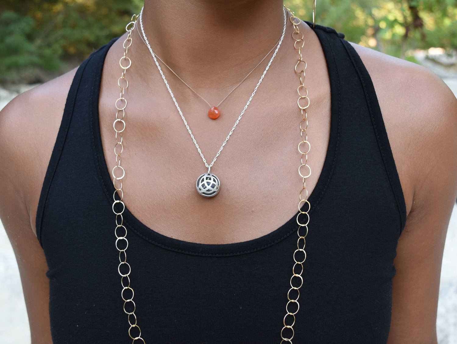 Carnelian Teardrop Necklace: energy