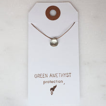 Load image into Gallery viewer, Green Amethyst Teardrop Necklace: protection
