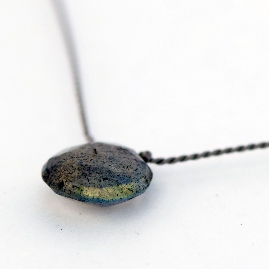 Labradorite Teardrop Necklace: power