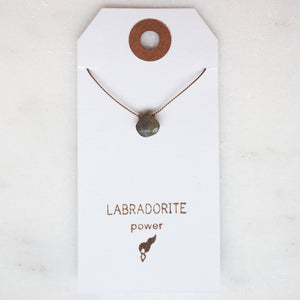 Labradorite Teardrop Necklace: power