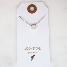 Load image into Gallery viewer, Moonstone Teardrop Necklace: passion
