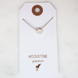 Moonstone Teardrop Necklace: passion