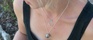 Blue Chalcedony Teardrop Necklace: harmony