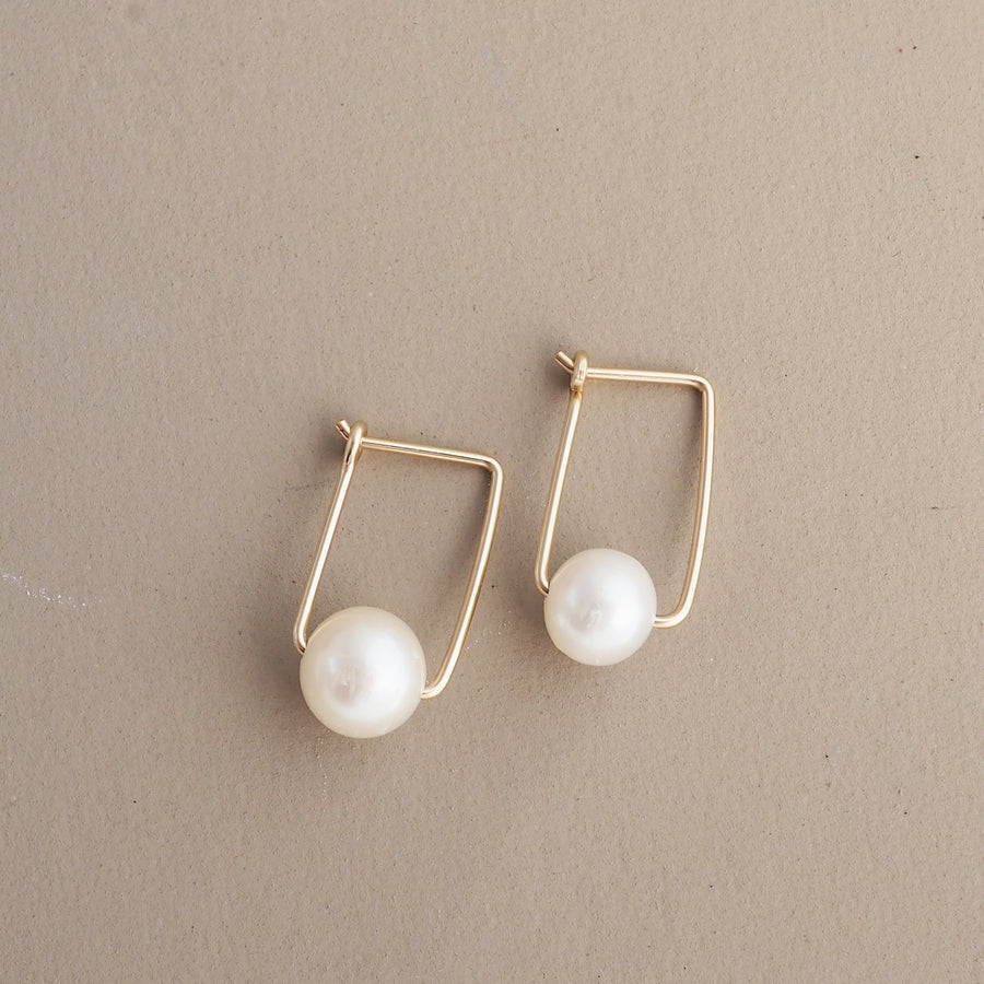 Akoya Pearl Latch Earrings