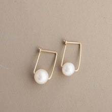 Load image into Gallery viewer, Akoya Pearl Latch Earrings
