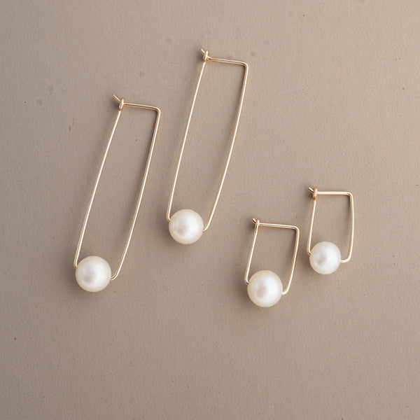 Akoya Pearl Latch Earrings