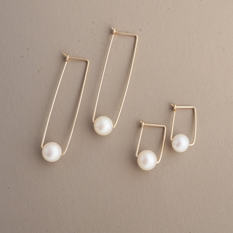 Akoya Pearl Latch Earrings
