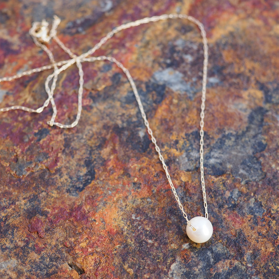 Akoya Pearl Solitaire Necklace