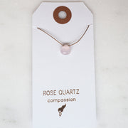Rose Quartz Teardrop Necklace: compassion