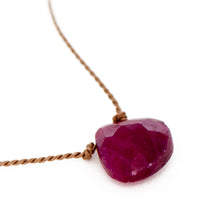 Load image into Gallery viewer, Ruby Teardrop Necklace: vitality
