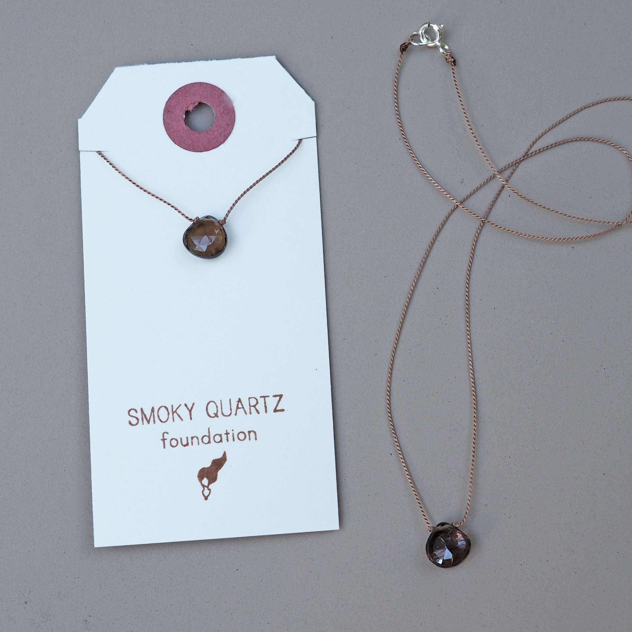 Smoky Quartz Teardrop Necklace: foundation