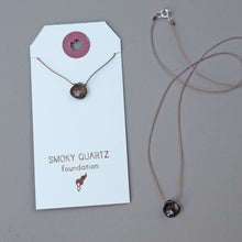 Load image into Gallery viewer, Smoky Quartz Teardrop Necklace: foundation
