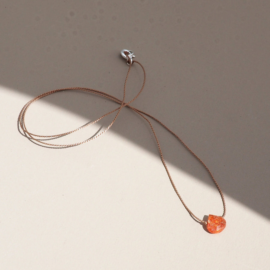 Sunstone Teardrop Necklace: abundance