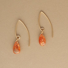 Load image into Gallery viewer, Sunstone Flame Earrings
