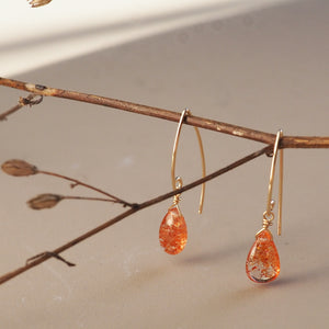 Sunstone Flame Earrings