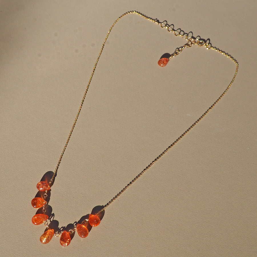 Sunstone Flame Necklace