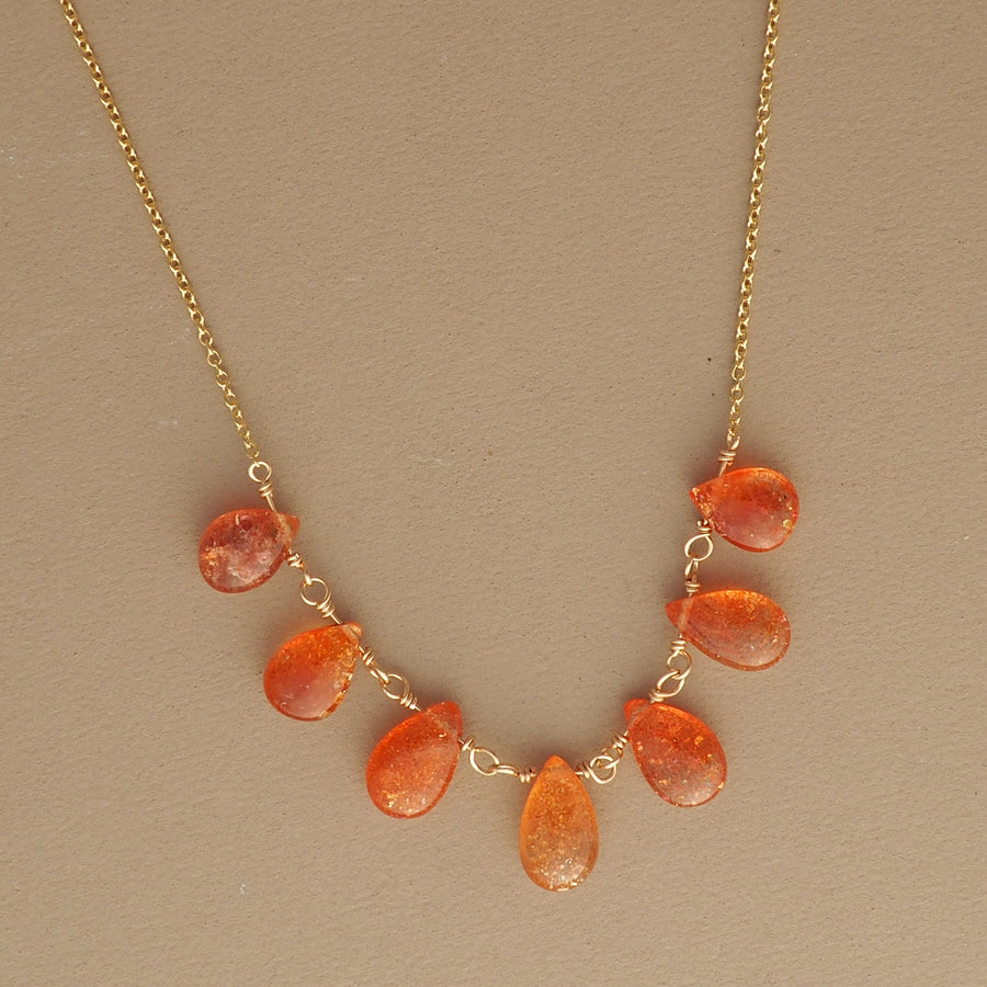 Sunstone Flame Necklace