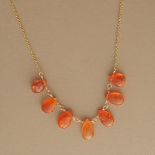 Load image into Gallery viewer, Sunstone Flame Necklace
