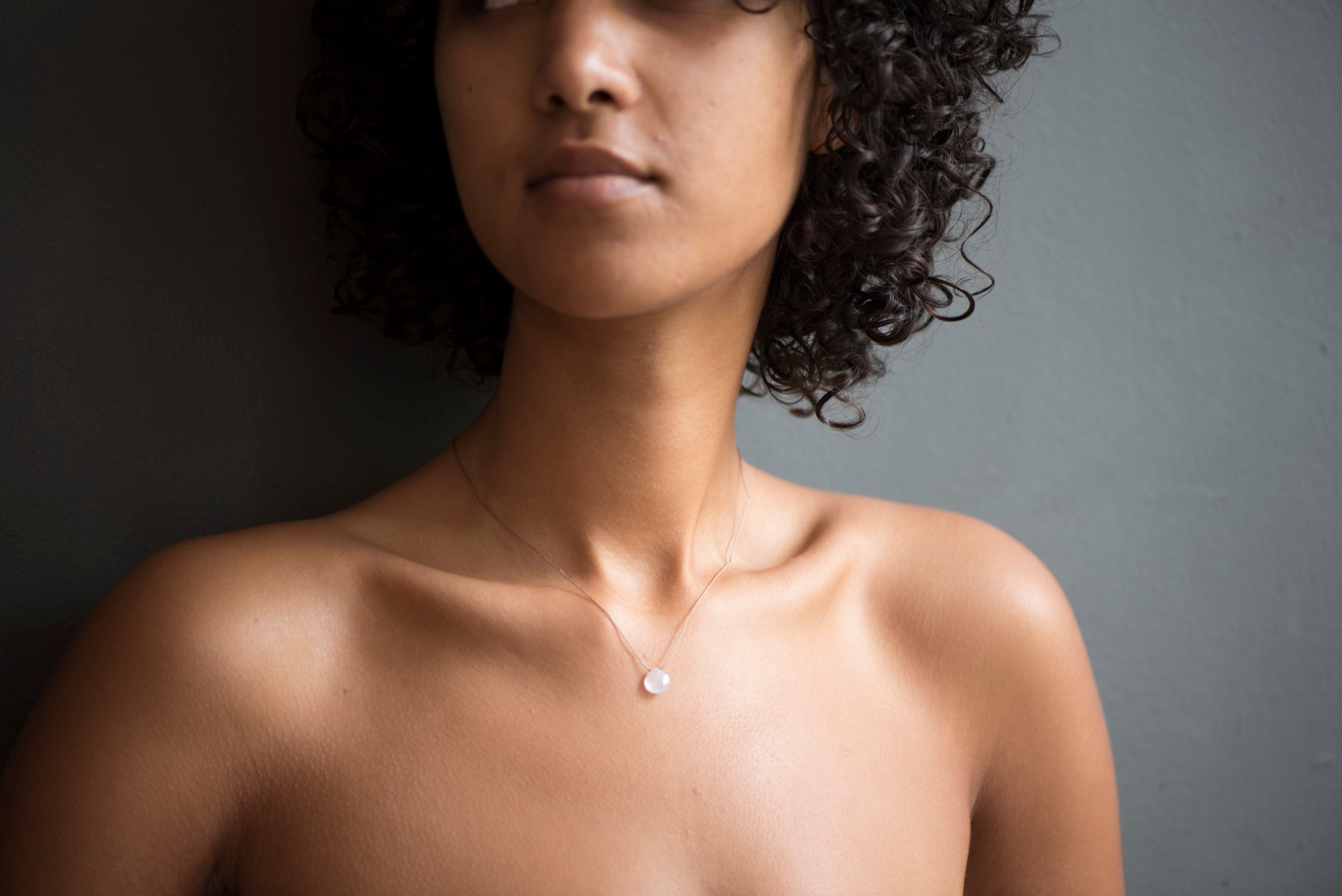 Rose Quartz Teardrop Necklace: compassion