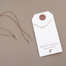Load image into Gallery viewer, Herkimer Teardrop Necklace: inner strength
