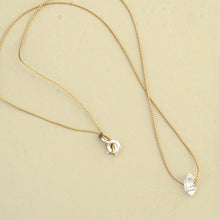 Load image into Gallery viewer, Herkimer Teardrop Necklace: inner strength
