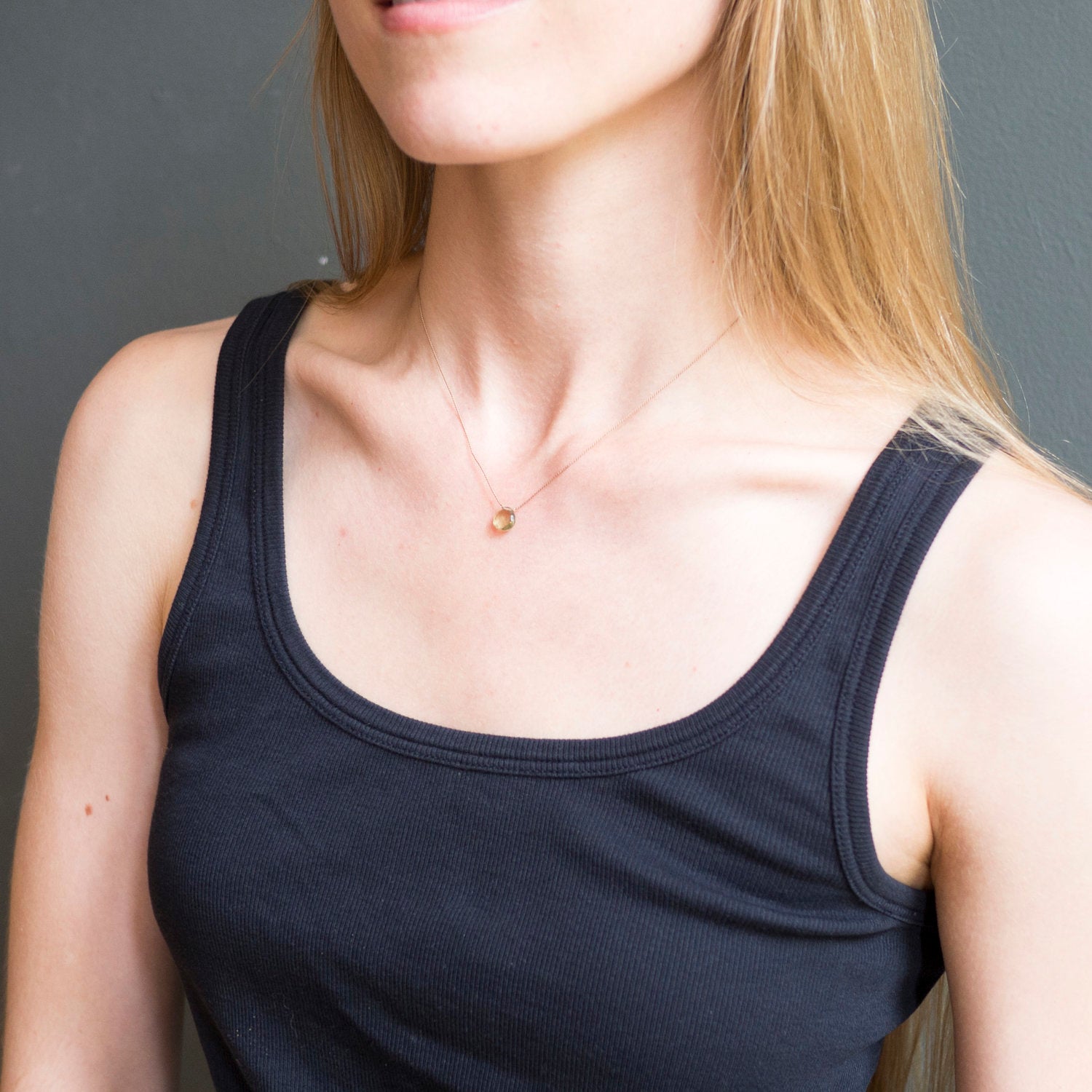 Amethyst Teardrop Necklace: wisdom