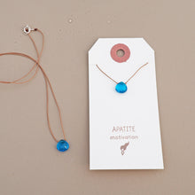 Load image into Gallery viewer, Apatite Teardrop Necklace: motivation
