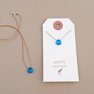 Apatite Teardrop Necklace: motivation