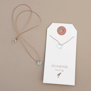 Aquamarine Teardrop Necklace: healing